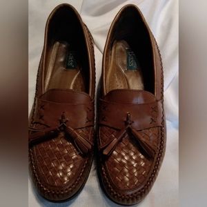 Bass Leather Tassel Mitchum Slip On Loafers